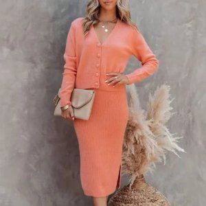 Vici 2 pc "More Than Love" Knit Cardigan/skirt